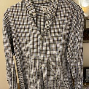 Mens casual button down long sleeve shirt